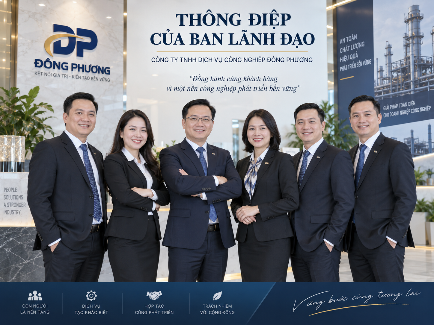 Đội ngũ lạnh đạo và điều hành dịch vụ chuyên nghiệp