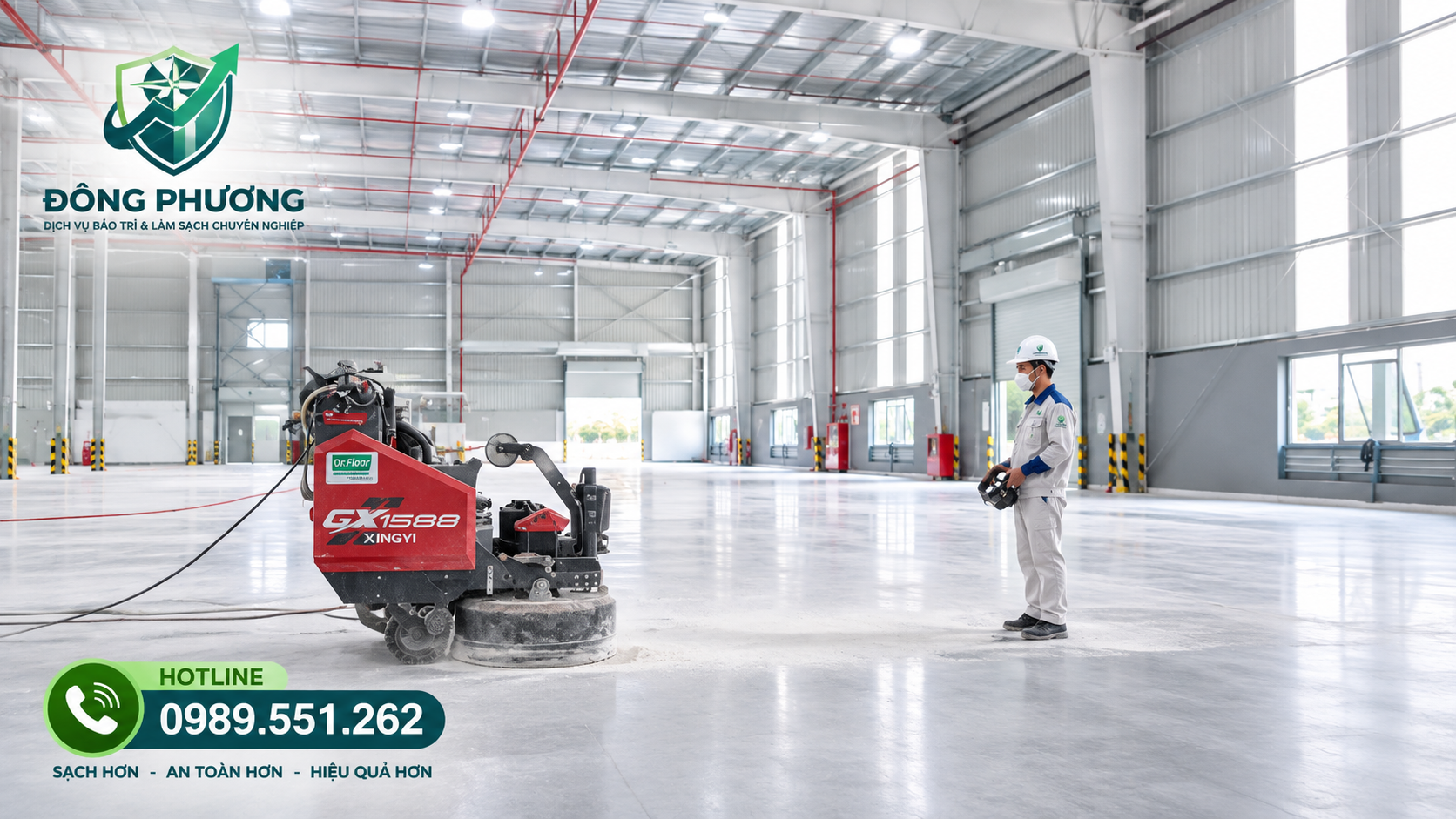Dịch vụ mài sàn bê tông giá rẻ Hải Phòng