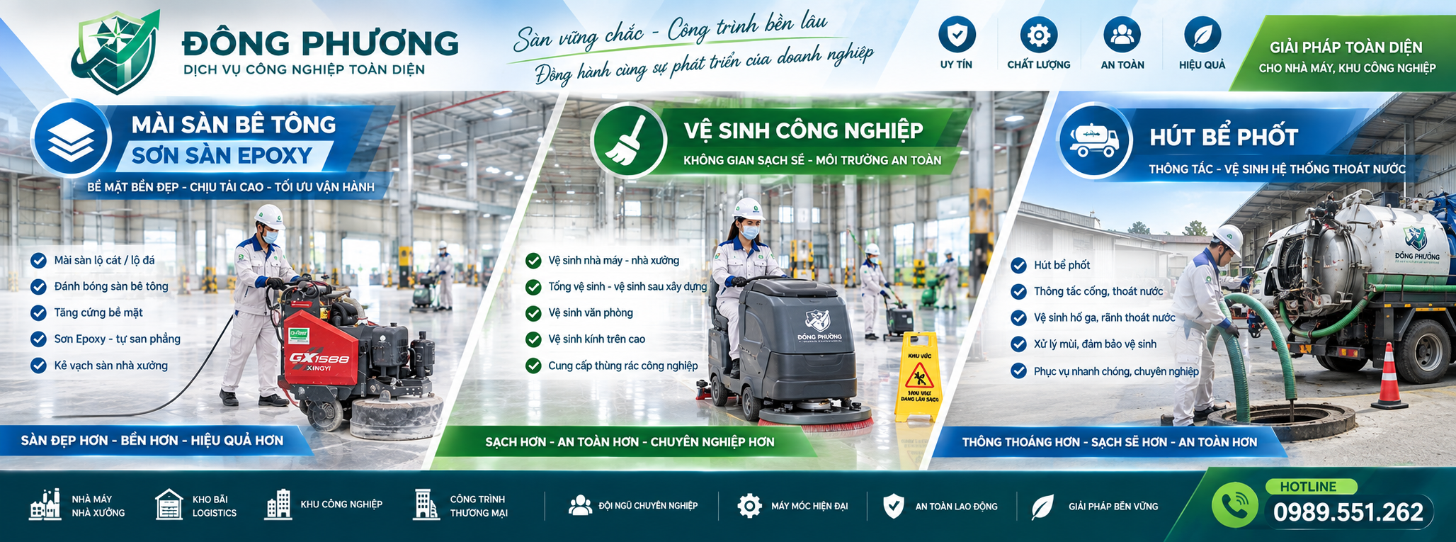 Mài sàn bê tông giá rẻ tại Hải Phòng - 0989.551.262
