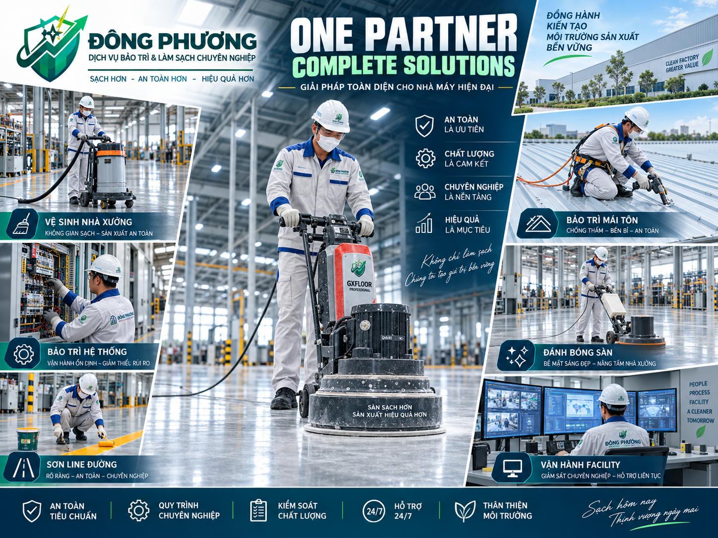 Dịch vụ mài sàn bê tông uy tín - chất lượng - giá rẻ tại Hải Phòng